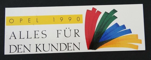 Werbe aufkleber opel 1990 - opel,