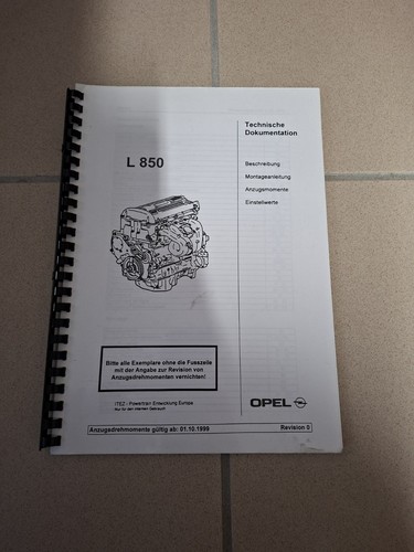 Motor handbuch l850 - motor, opel