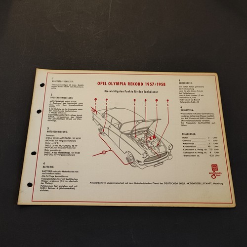 Opel schmierplan olympia - ,