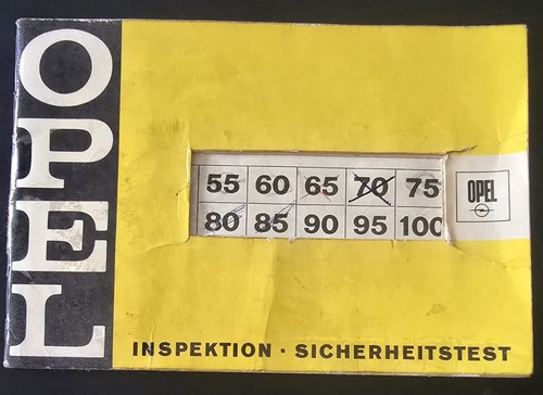Inspektionsheft opel kadett - inspektionsheft,