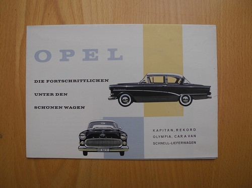 Opel faltprospekt 1950er jahre - 1950er,