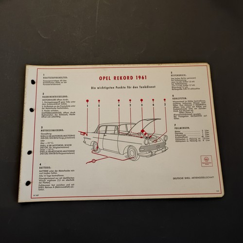 Opel schmierplan - opel, rekord